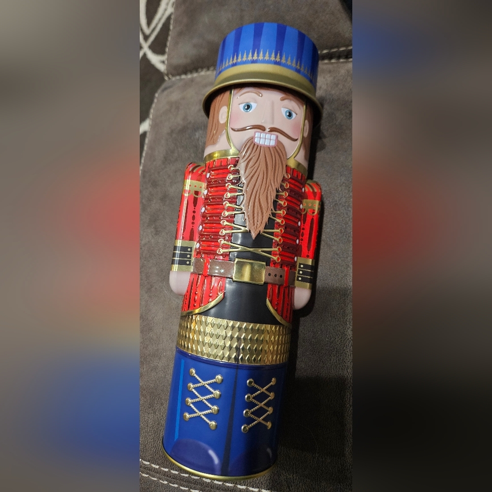 Festive Nutcracker Metal Tin